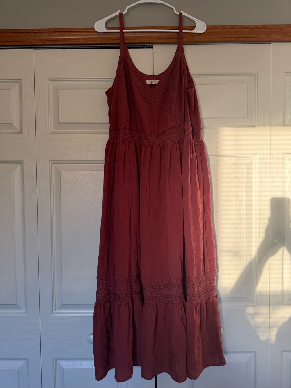 torrid Mauve Lace-Trim Maxi Dress - Picture 3 of 5